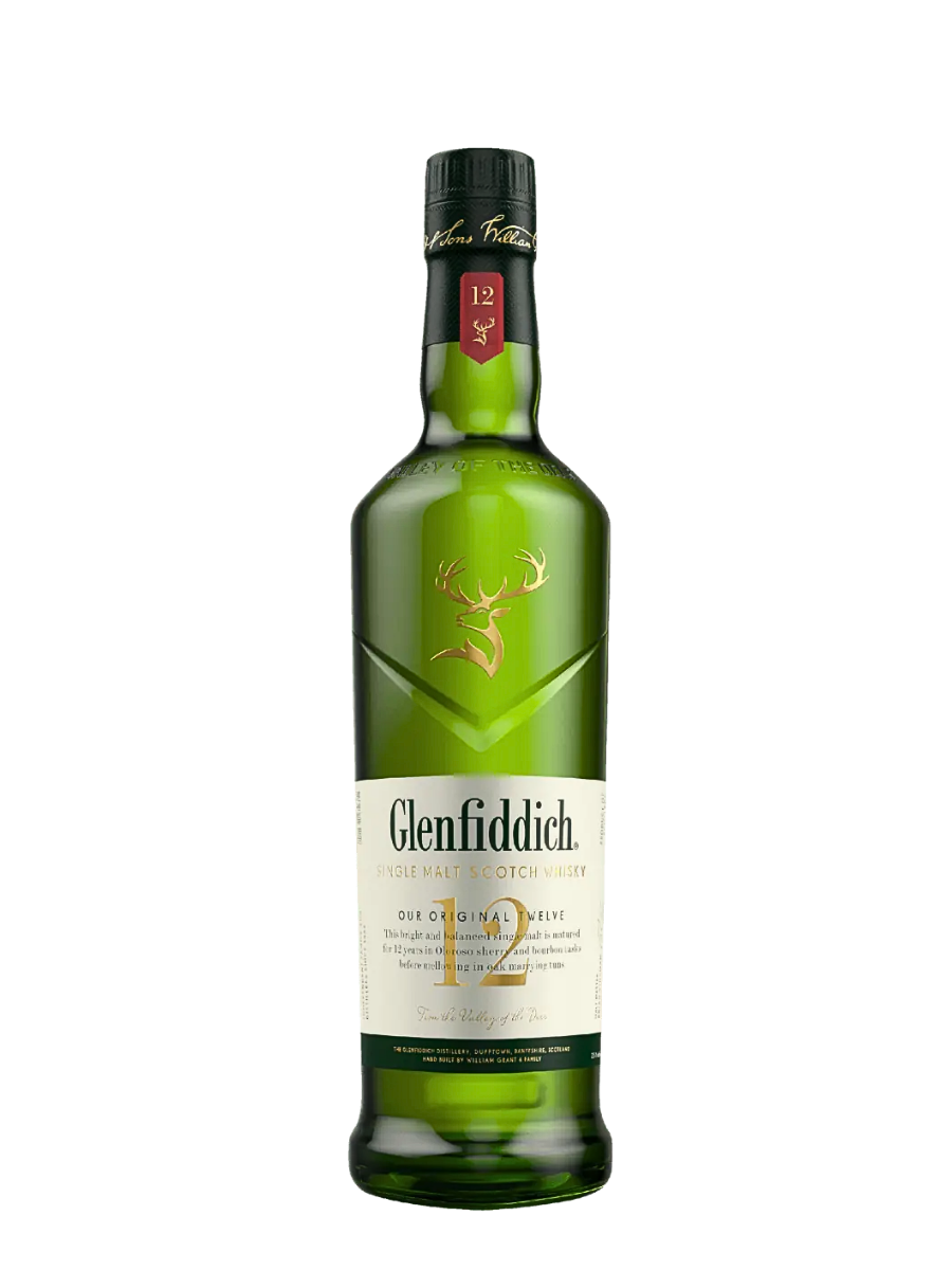 Glenfiddich 12 Year Old Single Malt Scotch Whisky Giftbox 700ml