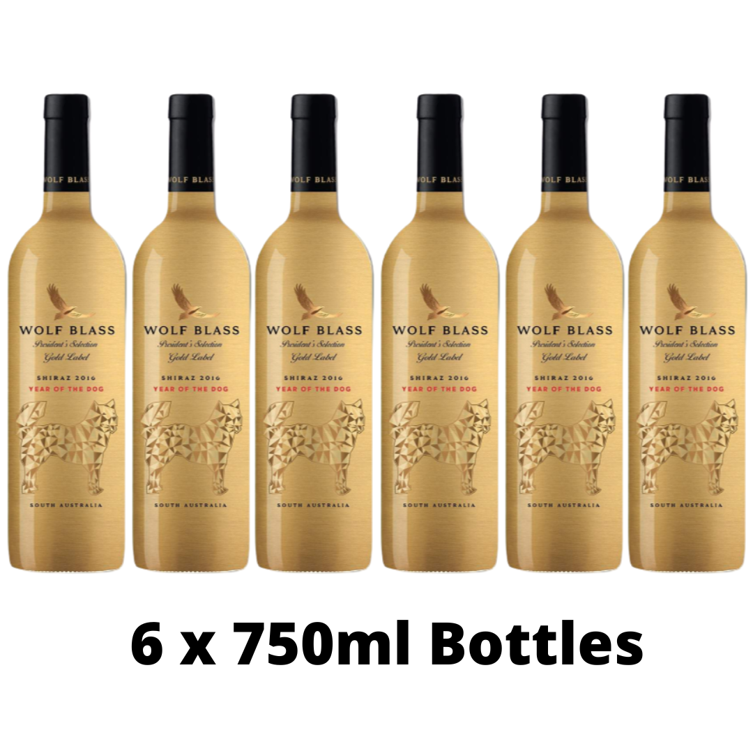 Wolf Blass President's Selection Gold Label Shiraz 'Year of the dog' Zodiac 2016 750ml