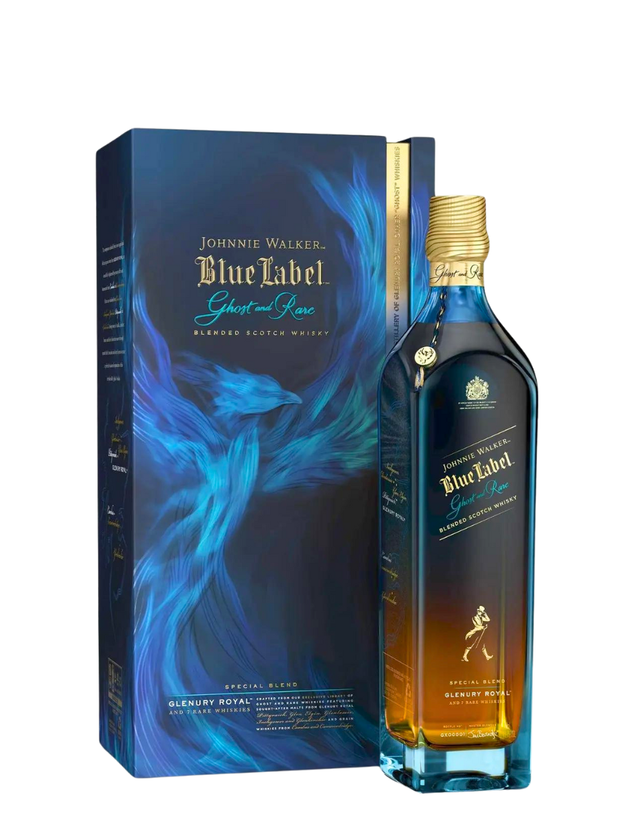 Johnnie Walker Blue Ghost and Rare Glenury Royal Blended Scotch Whisky 1L