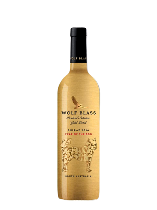 Wolf Blass President's Selection Gold Label Shiraz 'Year of the dog' Zodiac 2016 750ml