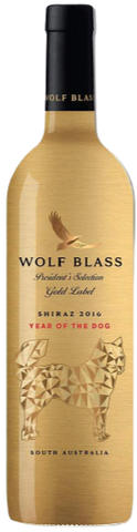Wolf Blass President's Selection Gold Label Shiraz 'Year of the dog' Zodiac 2016 750ml